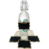 Wooden Chalkboard Message Board Signs 4x Hanging Blackboard Cafe Table Display