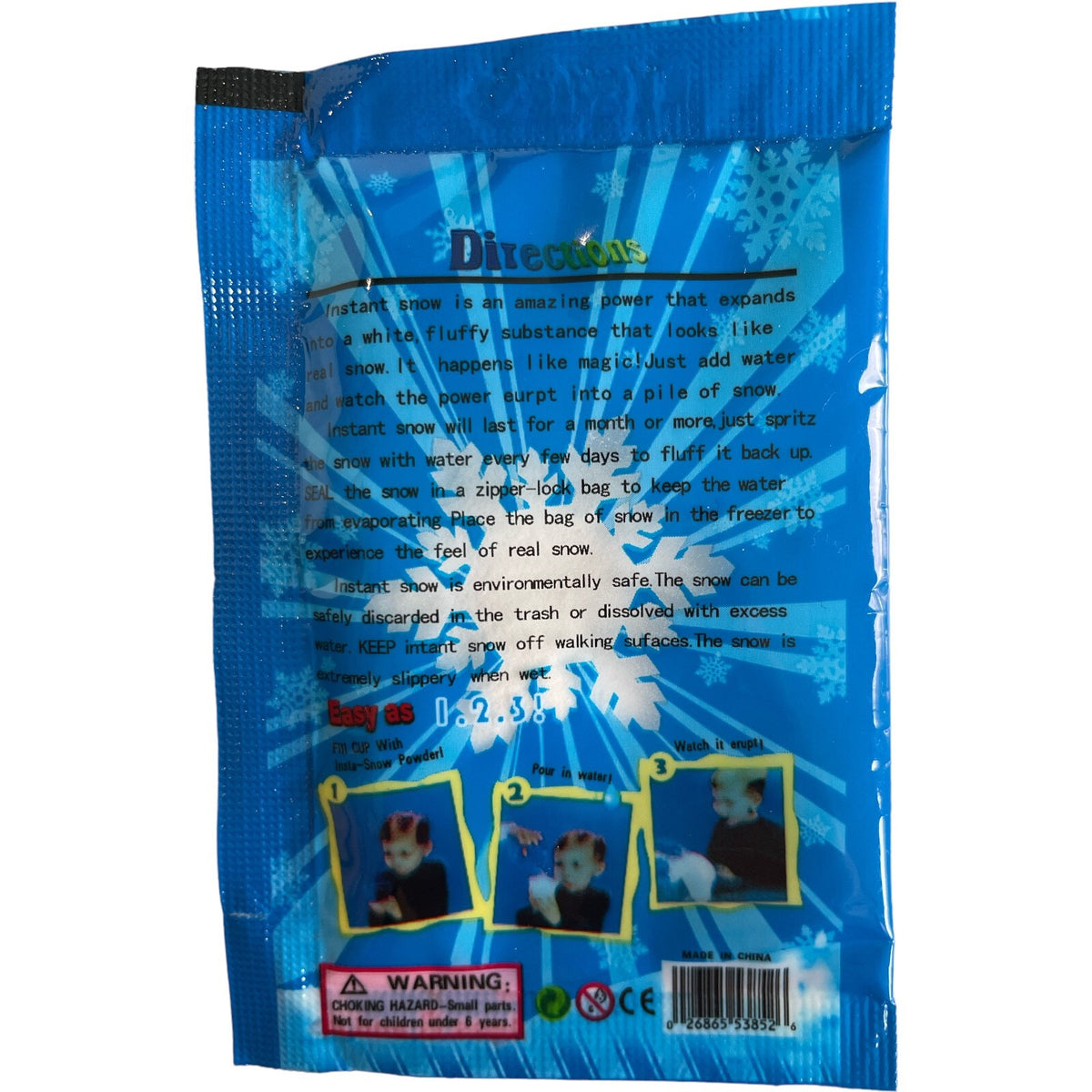 Fake Snow Christmas Decoration Powder 10 packs Magic Instant Artificial Kids Fun