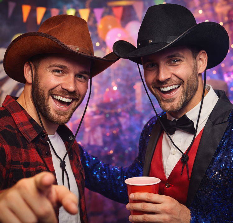 Black Cowboy Hat Western Fancy Dress Party Festival Cowboy Cowgirl Accessory