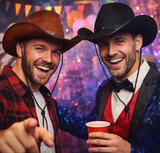 Black Cowboy Hat Western Fancy Dress Party Festival Cowboy Cowgirl Accessory