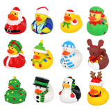 24x Christmas Rubber Duck Bath Toy Party Gifts Prizes Xmas Theme Decorations