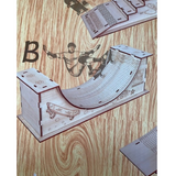 Finger Skateboard & Halfpipe Ramp Set Mini DIY Wood Skate Park Fingerboard Gift