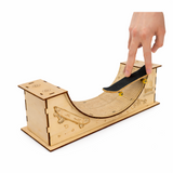 Finger Skateboard & Halfpipe Ramp Set Mini DIY Wood Skate Park Fingerboard Gift