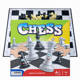 Chess Set Family Board Game 32 Piece Kids Traditional Folding 2 Player Game 35cm