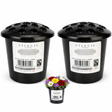 Grave Pot with Lid - Black Vase Flower Holder For Memorial Cemetery Graves