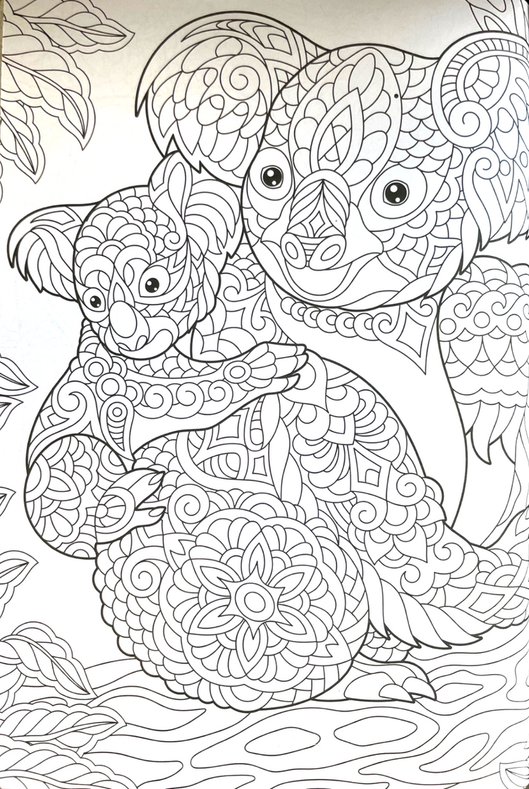 Animal Colouring Book A4 - Adult Anti Stress 48 Page Book For Relaxing Mind Gift