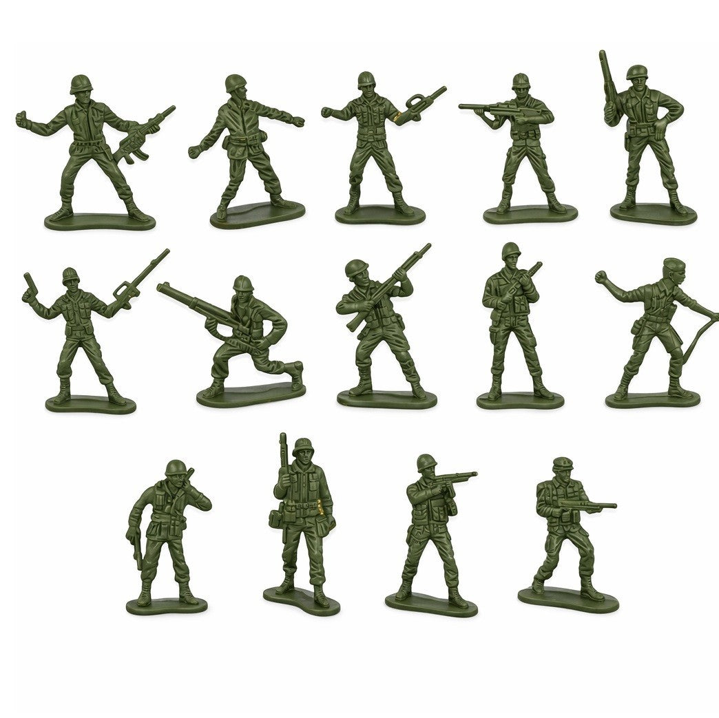 100x Toy Soldiers Green Plastic Soldier Figures Army Men for Boys Birthday Gift