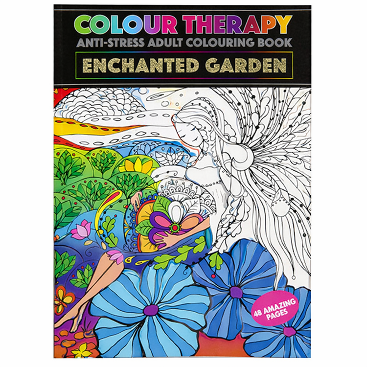 Garden Colouring Book A4 - Adult Anti Stress 48 Page Book For Relaxing Mind Gift