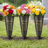 Grave Vase Spike Funeral Memorial Flower Pot Holder Loving Memory Container