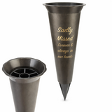 Grave Vase Spike Funeral Memorial Flower Pot Holder Loving Memory Container