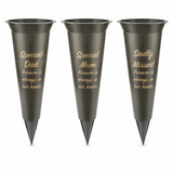 Grave Vase Spike Funeral Memorial Flower Pot Holder Loving Memory Container