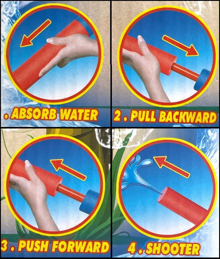 12x Foam Water Gun 50cm Hydro Blasters Pump Shooter Kids Summer Party Gift Toy