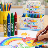 Colour Wax Crayons 12 Packs of 4 Mini Party Bag Filler For Kids Lucky Dip Prize
