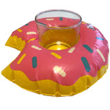 Inflatable Doughnut Drink Holder Floating Cup Hot Tub Swim Pool Party Bath Toy
