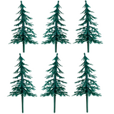 Christmas Tree Cake Topper Set pack of 6 Fir Forest Yule Log Cupcake Decoration