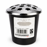 Memorial Grave Vase Pack of 4 with Silver Lids For Fresh Artificial Flowers Pot