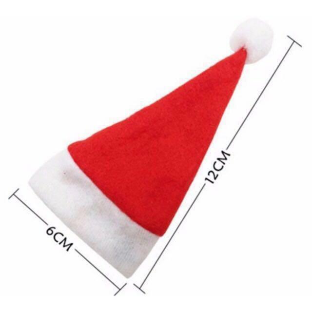 10x Christmas Cutlery Holder Hats Mini Santa Table Decoration Tableware Covers