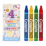 Wax Crayons Set of 4 Colours Mini Lucky Dip Prize Loot Party Bag Fillers for Kid