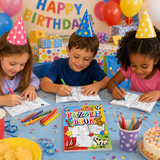 Kids A6 Puzzle Activity Book With Colouring Crayons Party Bag Filler 1-96 Pack