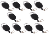 10x Retractable Key Chain ID Card Holder 80cm Extendable Rope Ring Belt Clip