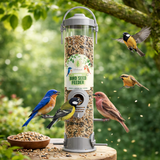Large Bird Seed Feeder - Large Garden Food Feed Feeding Station Nature Gift Idea