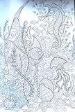 Sealife Colouring Book A4 - Adult Anti Stress 48 Page Book Relaxing Sea Animals