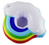 4x Inflatable Rainbow Drink Holders Cup Float Hot Tub Swimming Pool Party Bath