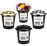 Grave Pot Insert with Lid - Flower Vase Holder For Memorial Cemetery Grave Stone