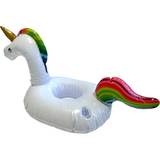 4 x Inflatable Unicorn Drink Holder Cup Can Hot Tub Float Swimming Pool Bath Toy