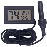 8x Digital Temperature Humidity Meter Wired Sensor Black Thermometer Hygrometer