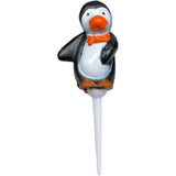 Penguin Christmas Cake Topper Pack of 12 Yule Log Cupcake Mini Xmas Decoration