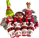 Christmas Table Decoration Bottle Covers Xmas Tree Topper Wine Gin Pub Bar Gift