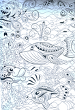 Sealife Colouring Book A4 - Adult Anti Stress 48 Page Book Relaxing Sea Animals