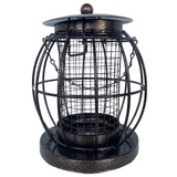 Metal Bird Nut Feeder with Squirrel Guard Cage Hanging Peanut Food Feed Station