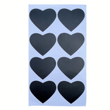 40x Jar Label Chalkboard Sticker Heart Reusable Craft Kitchen Black Chalk Marker