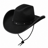 Black Cowboy Hat Western Fancy Dress Party Festival Cowboy Cowgirl Accessory