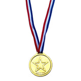 Kids Winner Medals 48x Plastic Gold Sports Day Prize Party Bag Filler Award Toys