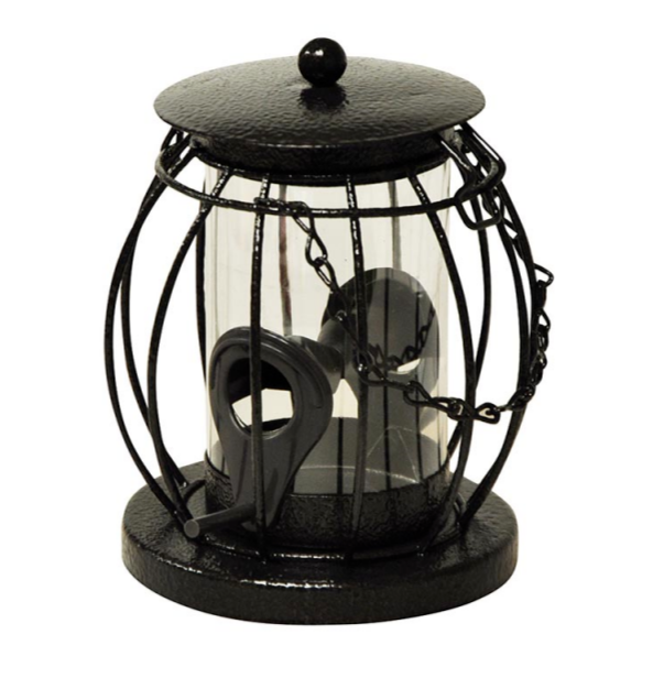 Metal Bird Seed Feeder with Squirrel Guard Hanging Garden Food Feed Station Gift