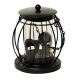 Metal Bird Seed Feeder with Squirrel Guard Hanging Garden Food Feed Station Gift