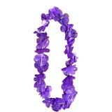 Purple crystal necklace on a white background