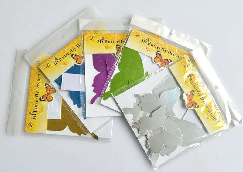 Butterfly Mirror Wall Stickers 3D Metallic Art Decals Home Room Decoration Gift