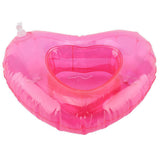 4x Inflatable Heart Drink Holder Pink Floating Valentine Love Hot Tub Pool Party