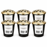Memorial Grave Vase Pack of 4 with Gold Lids For Fresh Artificial Flowers Pot