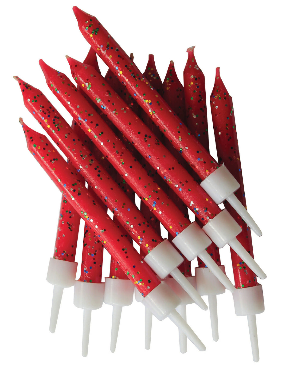 Cake Candles Pack of 12 with Holders 7.5cm Birthday Party Pack Topper Decoration