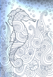 Sealife Colouring Book A4 - Adult Anti Stress 48 Page Book Relaxing Sea Animals