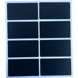 40x Jar Label Chalkboard Stickers Rectangle Reusable Kitchen Black Chalk Marker