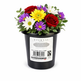 Grave Pot with Silver Lid - Vase Flower Holder For Memorial Cemetery Grave