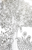 Garden Colouring Book A4 - Adult Anti Stress 48 Page Book For Relaxing Mind Gift
