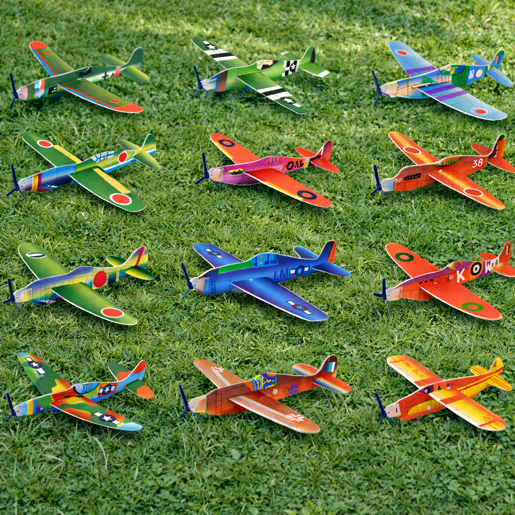Flying Glider Plane Toy For Boys Birthday Party Bag Filler For Kids Jet Fighters