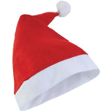 Christmas Hat adult Santa Fancy Dress Red White Festive Classic Soft Felt Hat